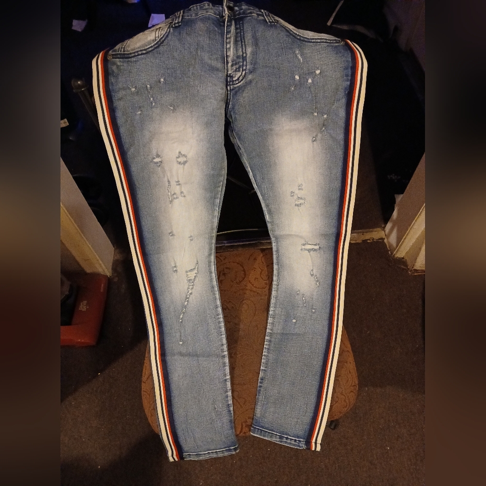 Kilogram striped denim jeans 34x32